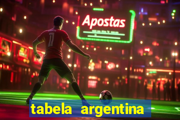 tabela argentina torneo betano